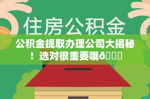 明光公积金提取办理公司大揭秘！选对很重要哦😎